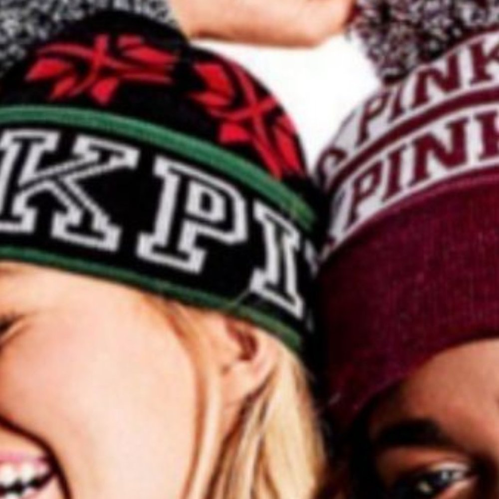 PINK Victoria's Secret Burgundy Signature Beanie 104